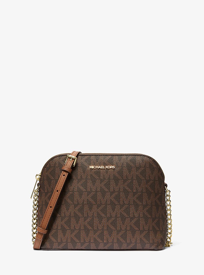 Borsa a tracolla Cindy con stampa logo in MARRONE/CUOIO | Michael Kors
