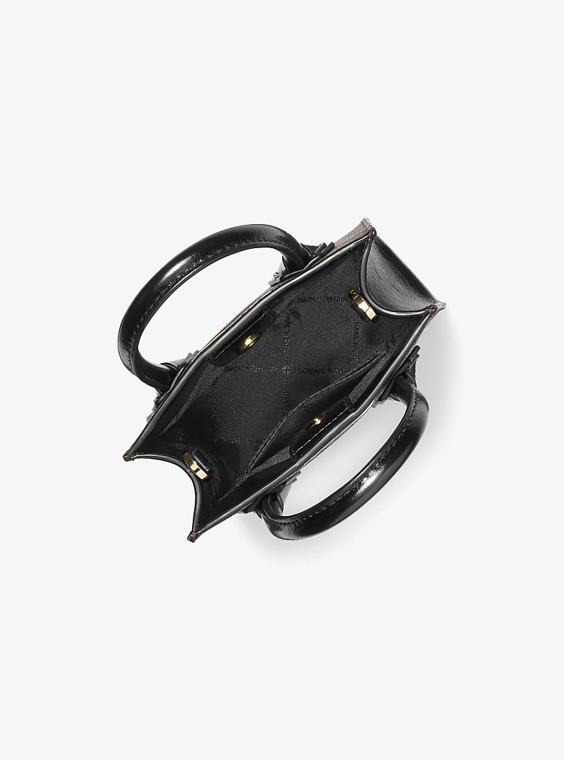 Mercer Extra-Small Signature Logo Crossbody Bag in BLACK | Michael Kors