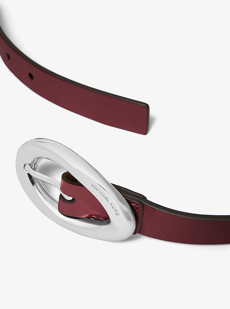 Cintur&oacute;n de piel in GUINDA | Michael Kors