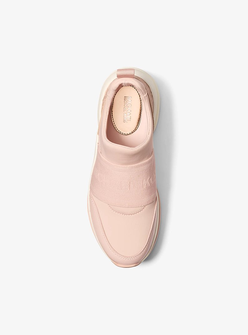 Olympia Nylon Blend and Signature Logo Slip-On Trainer in SOFT PINK | Michael Kors