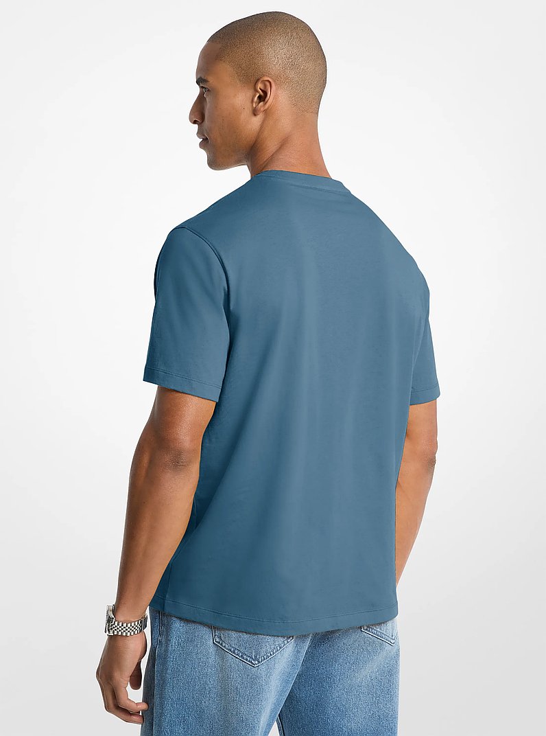 Logo Cotton T-shirt in DENIM | Michael Kors