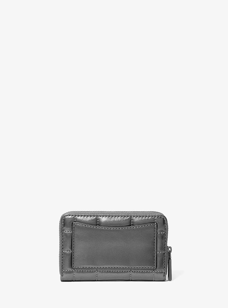 Jet Set Small Metallic Quilted Leather Wallet