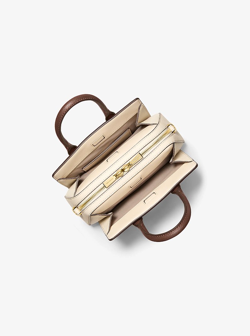 Laila Extra-Small Pebbled Leather Crossbody Bag in HUSK MULTI | Michael Kors