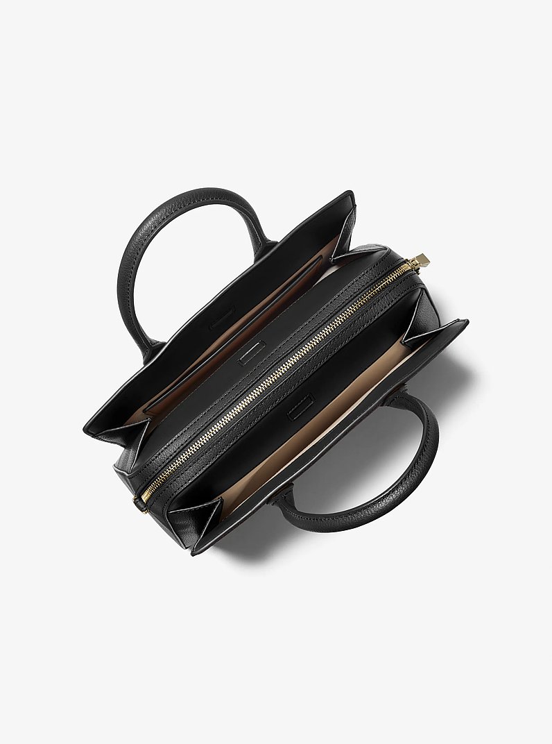 Tas Laila met kenmerkend logo, middelgroot in BRUIN/ZWART | Michael Kors