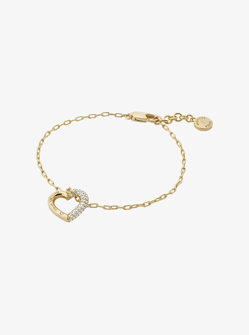 Pav&eacute; Heart Bracelet in GOLD | Michael Kors