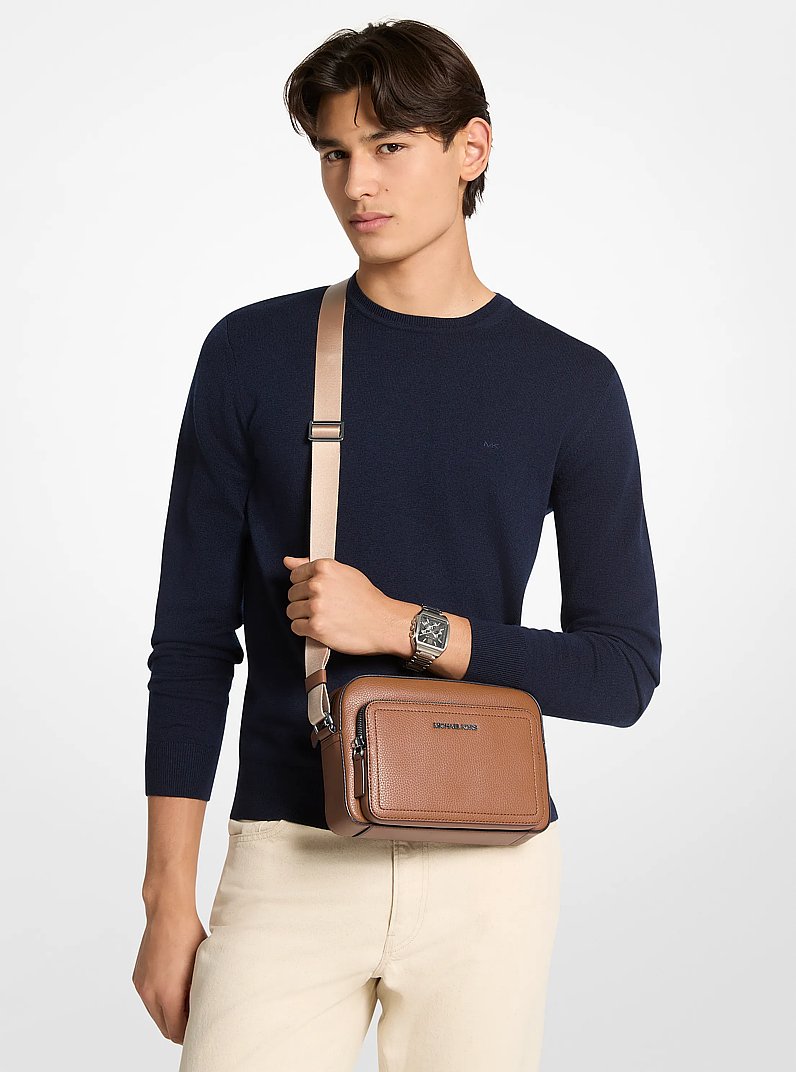 Cooper Pebbled Leather Flight Bag in LUGGAGE | Michael Kors
