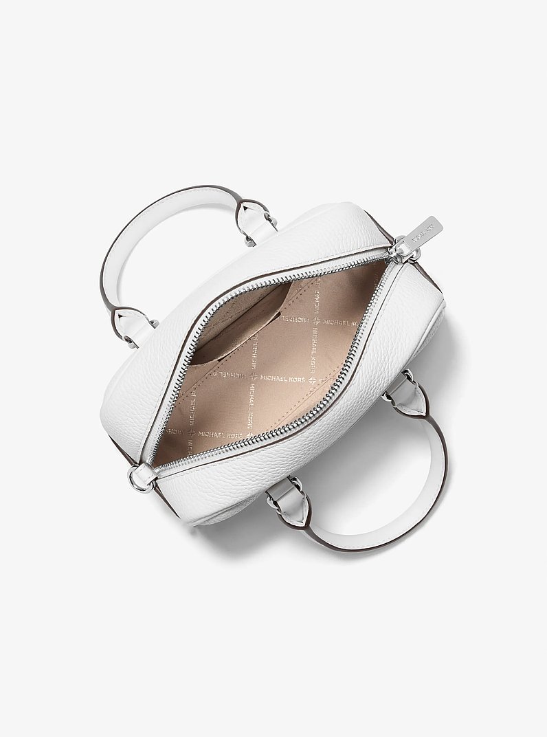 Thompson Extra-Small Pebbled Leather Satchel in OPTIC WHITE | Michael Kors