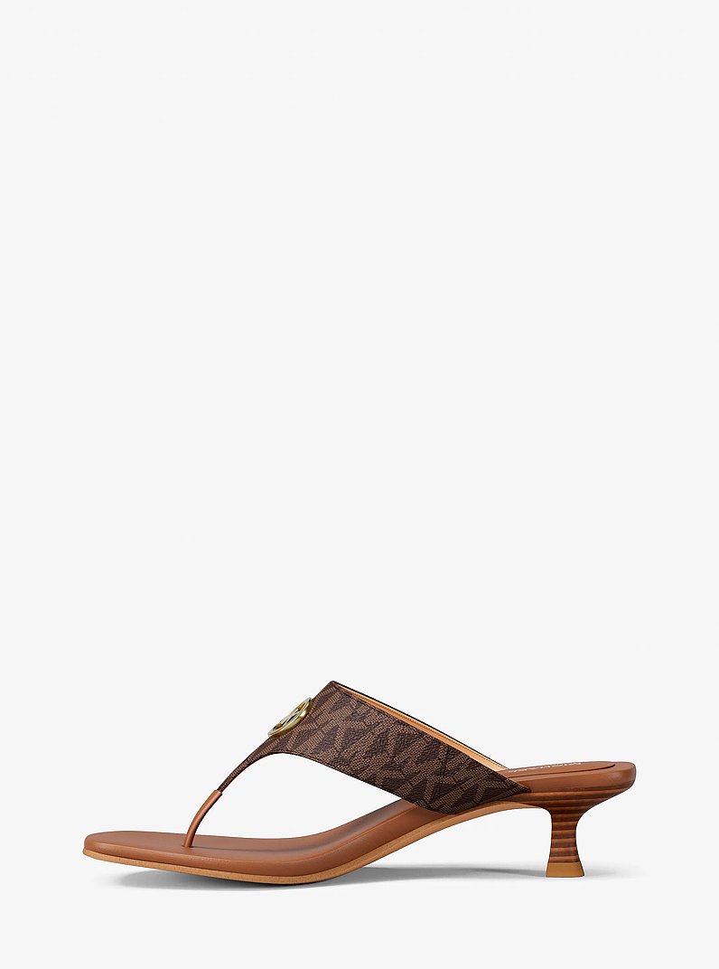 Anneka Signature Logo Thong Sandal in BROWN MULTI | Michael Kors