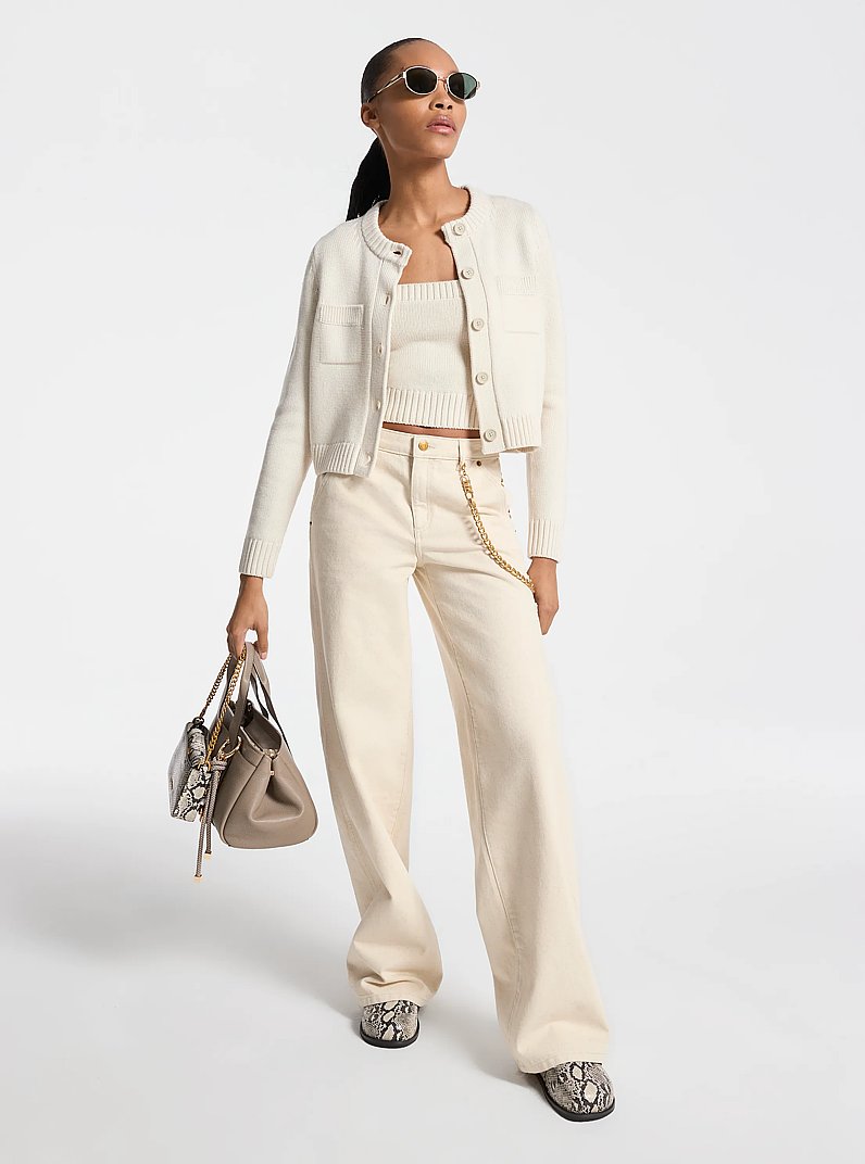 Wool Cardigan in SOFT ECRU | Michael Kors
