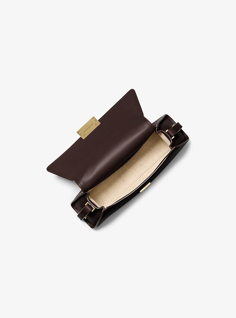 Bolso de hombro Ludlow mediano de piel in CHOCOLATE | Michael Kors