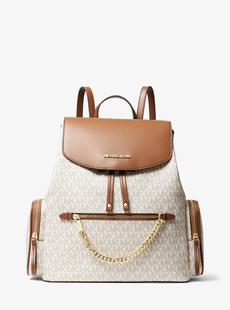Jet Set Large Logo Backpack in VANILLA | Michael Kors