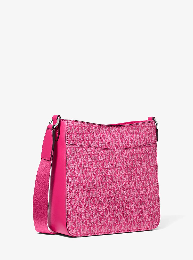 Jet Set Signature Logo Messenger Bag in DRAGONFRUIT | Michael Kors