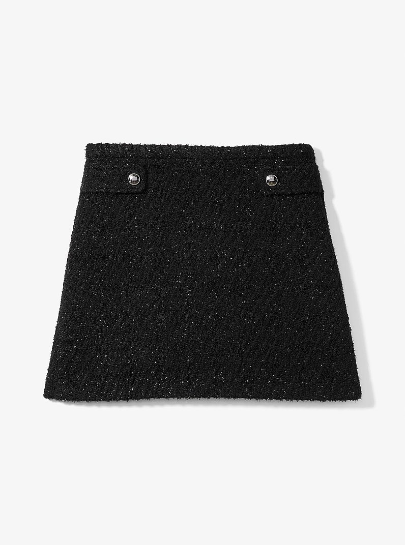 Minifalda de tweed metalizado in NEGRO | Michael Kors