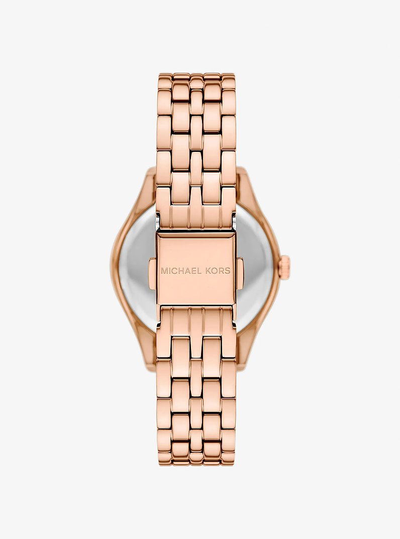 Orologio Harlowe mini tonalit&agrave; oro rosa con pav&eacute; in ORO ROSA | Michael Kors