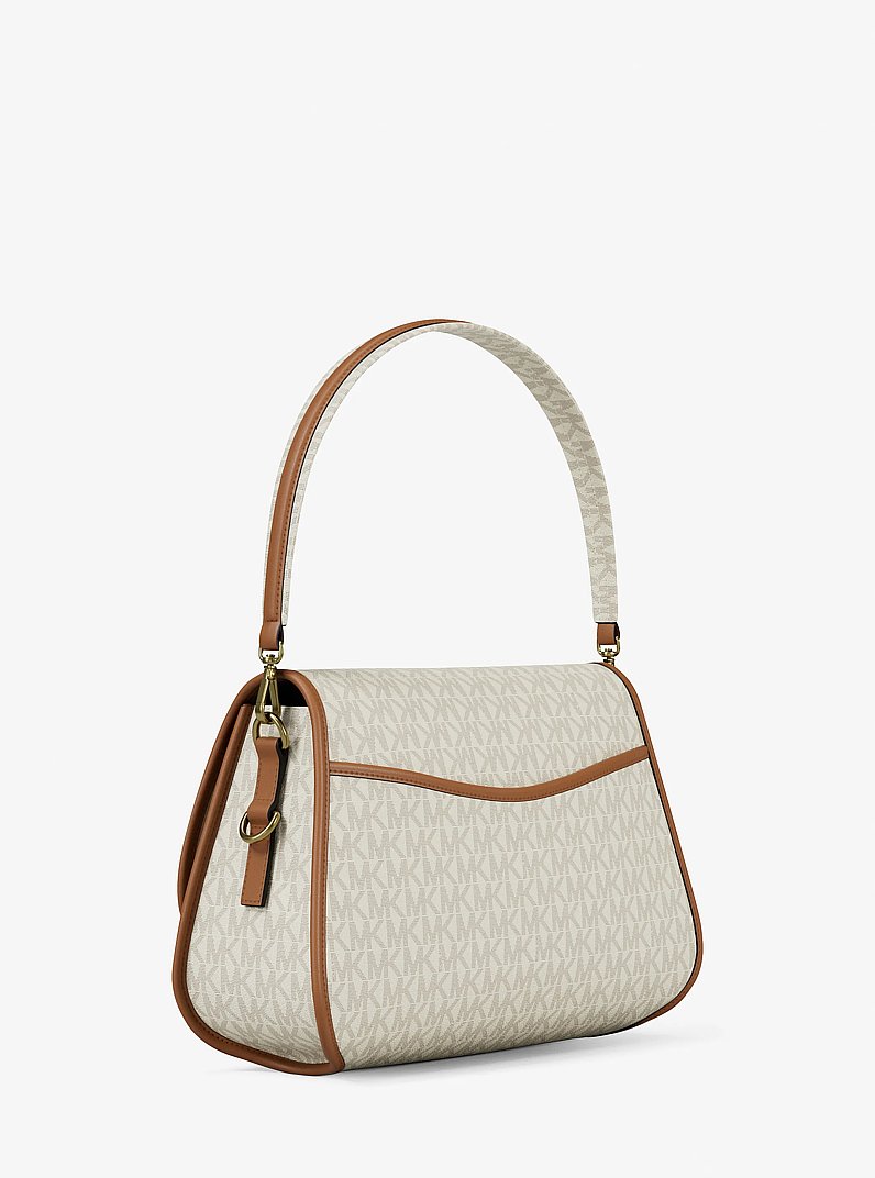Borsa messenger convertibile Holmes media con stampa logo in VANIGLIA/GHIANDA | Michael Kors