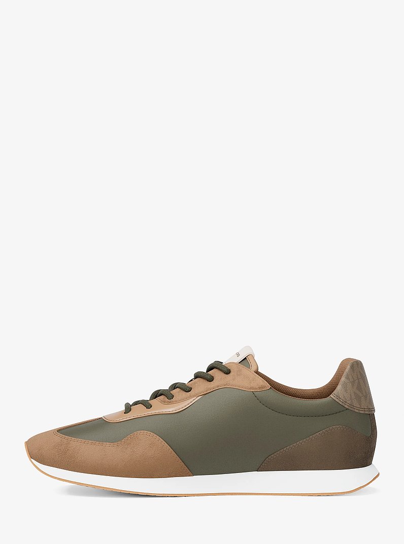 Essex Mixed-Media Trainer in OLIVE | Michael Kors
