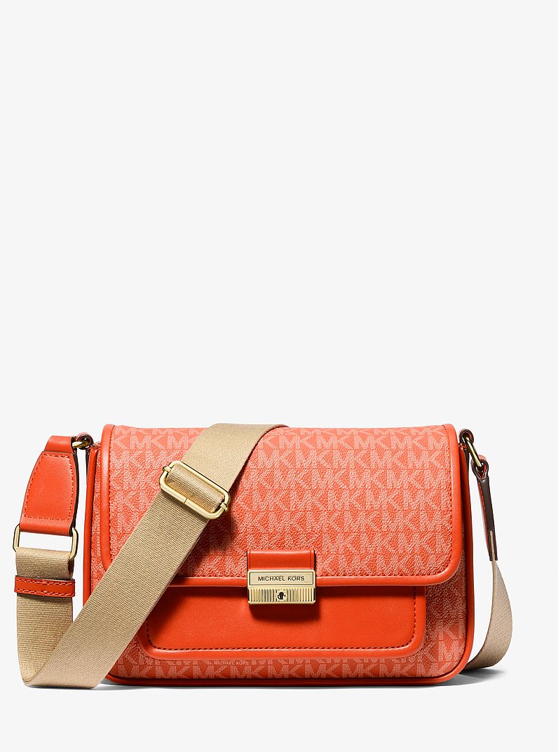 Bradshaw Medium Signature Logo Messenger Bag in RED CLAY | Michael Kors