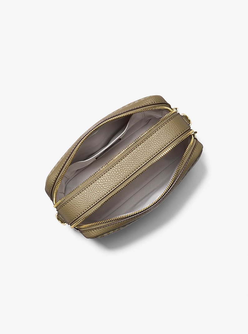 Bryant Medium Signature Logo Camera Crossbody Bag in SAFARI GREEN | Michael Kors