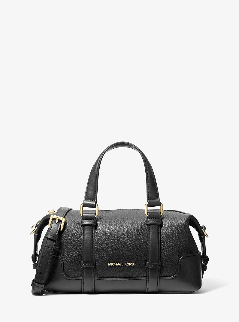 Teddi Extra-Small Textured Slouchy Crossbody Bag in BLACK | Michael Kors