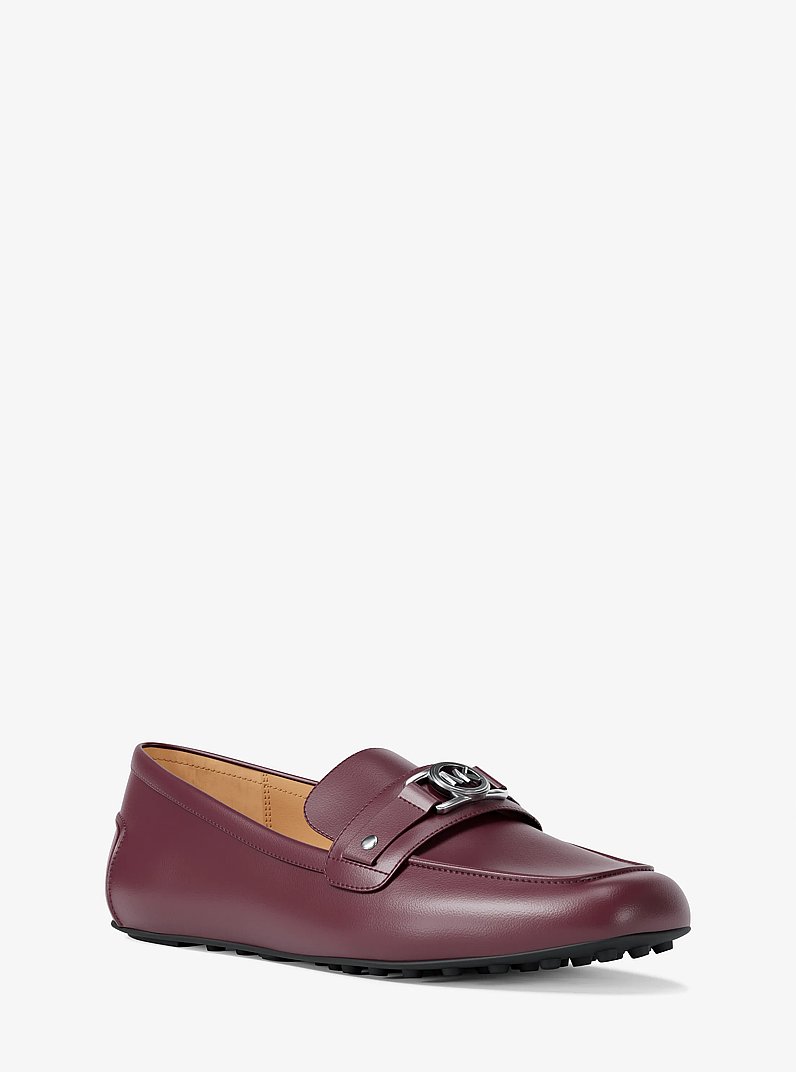 Mandy Leather Moccasin Loafer in OXBLOOD | Michael Kors