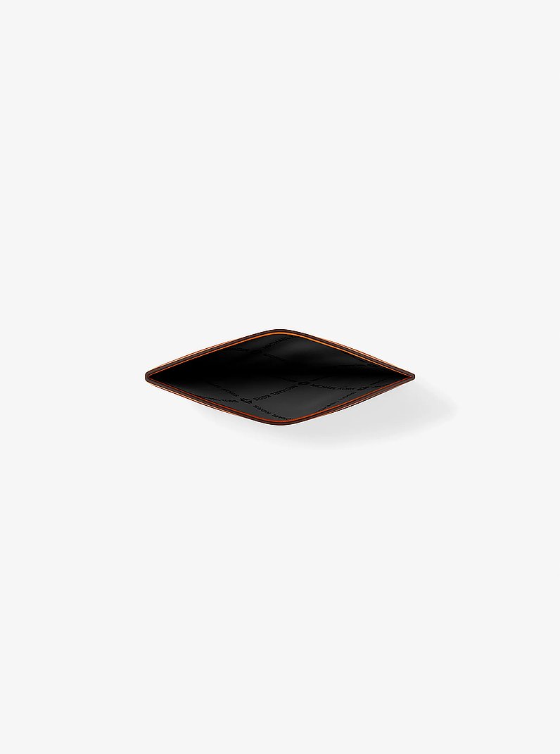 Cooper Signature Logo Card Case in POP ORANGE | Michael Kors