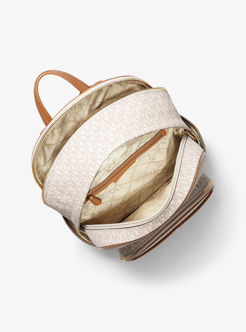 Bex Large Logo  Backpack in VANILLA/ACORN | Michael Kors