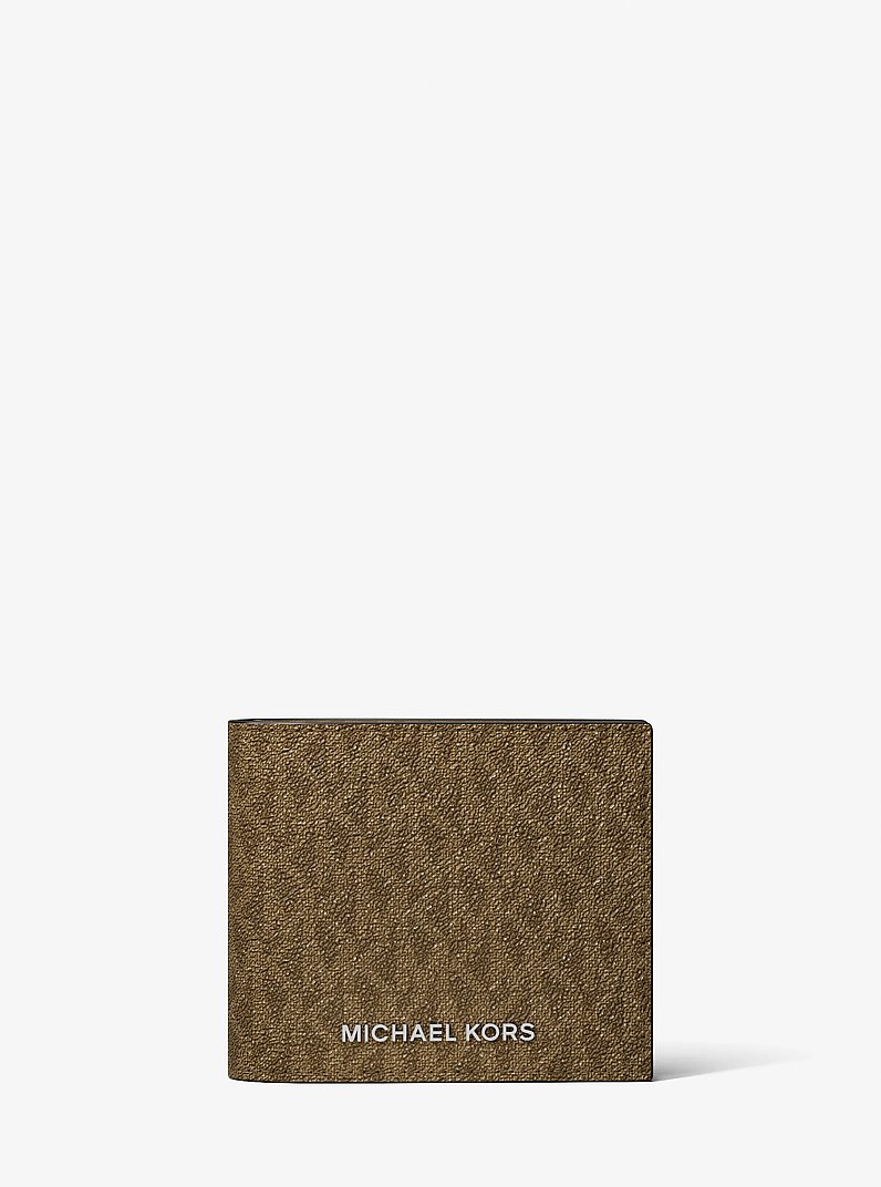 Portafoglio a libro Harrison con logo e portadocumenti in LODEN | Michael Kors