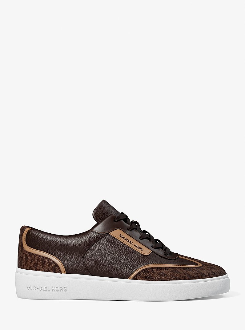 Starr Mixed-Media Sneaker in CHOCOLATE | Michael Kors