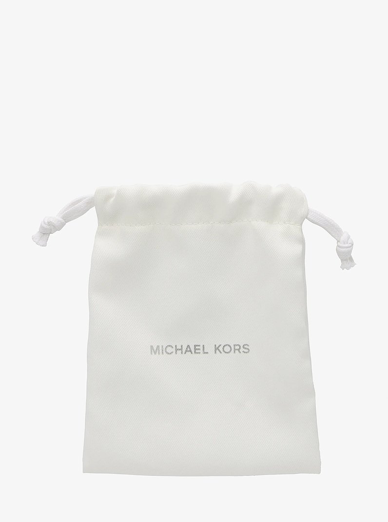 Logo Engraved Chunky Stud Earrings in GOLD | Michael Kors