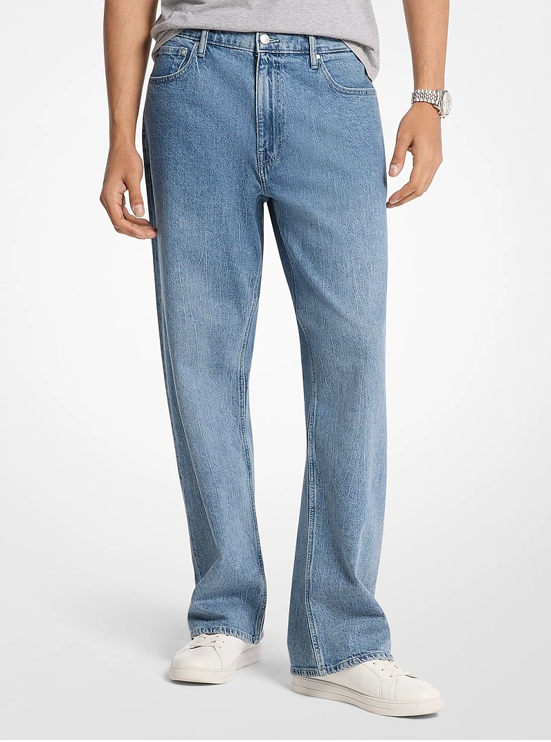 Arden Relaxed-Fit Stretch Denim Jeans in BLUESKY WASH | Michael Kors