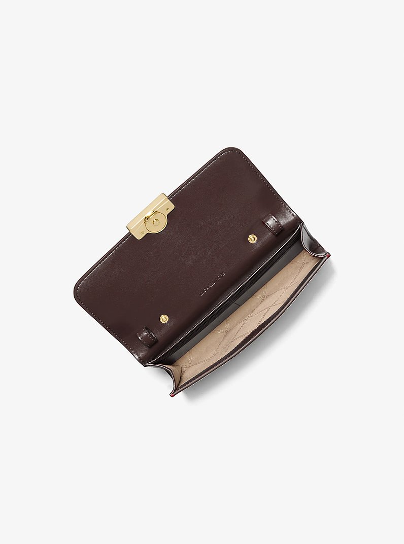 Tribeca Small Crocodile Embossed Leather Convertible Crossbody Bag