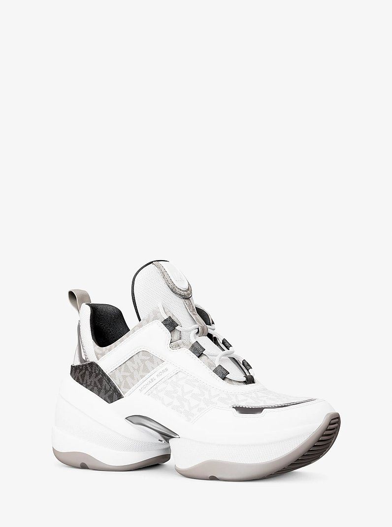 Zapatilla Olympia de materiales mixtos in GRIS PERLA MULTICOLOR | Michael Kors