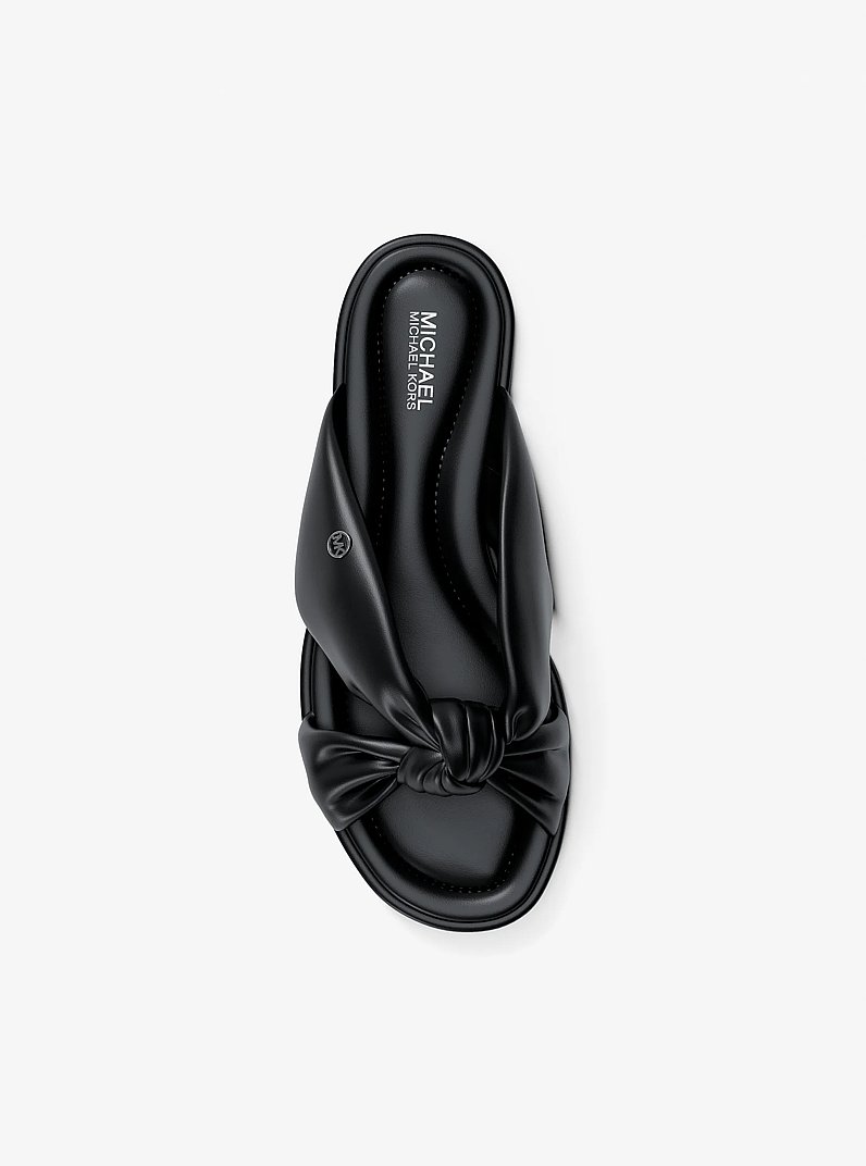 Elena Slide Sandal in BLACK | Michael Kors