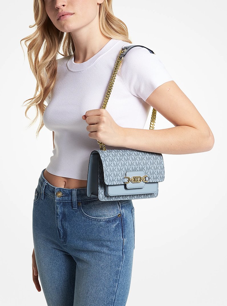 Umh&auml;ngetasche Heather Extra-Small mit Logo in BLASSBLAU | Michael Kors