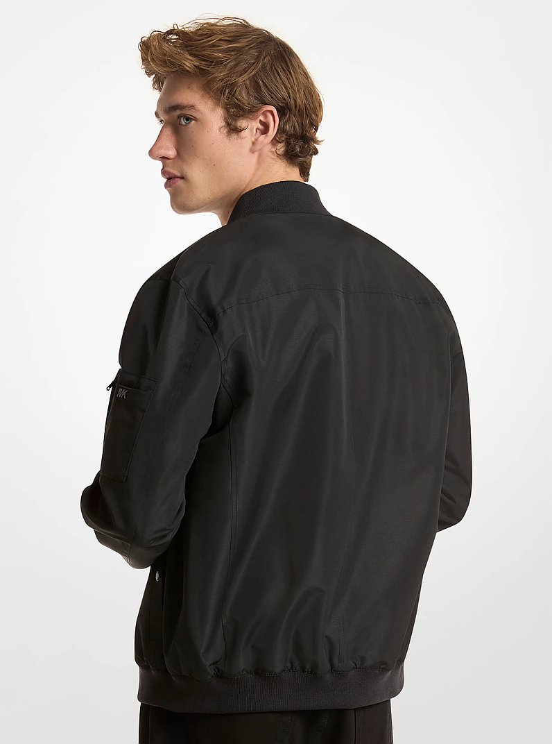 Woven Bomber Jacket in BLACK | Michael Kors