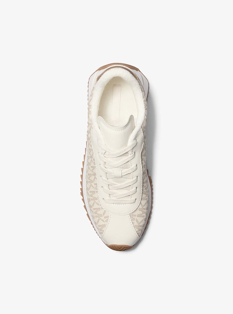 Sneaker Rhodes con stampa logo in VANIGLIA | Michael Kors