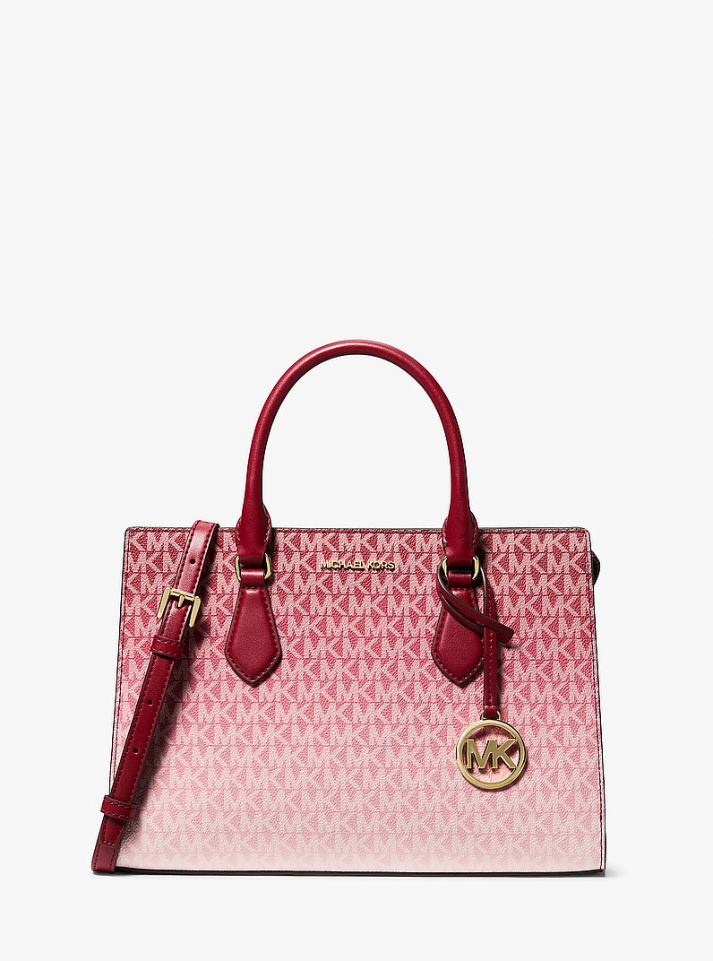 Michael Kors Sheila MD Satchel Shoulder Bag | Mercari Michael Kors Cherry and Blush Signature Colorblock Satchel display picture 1
