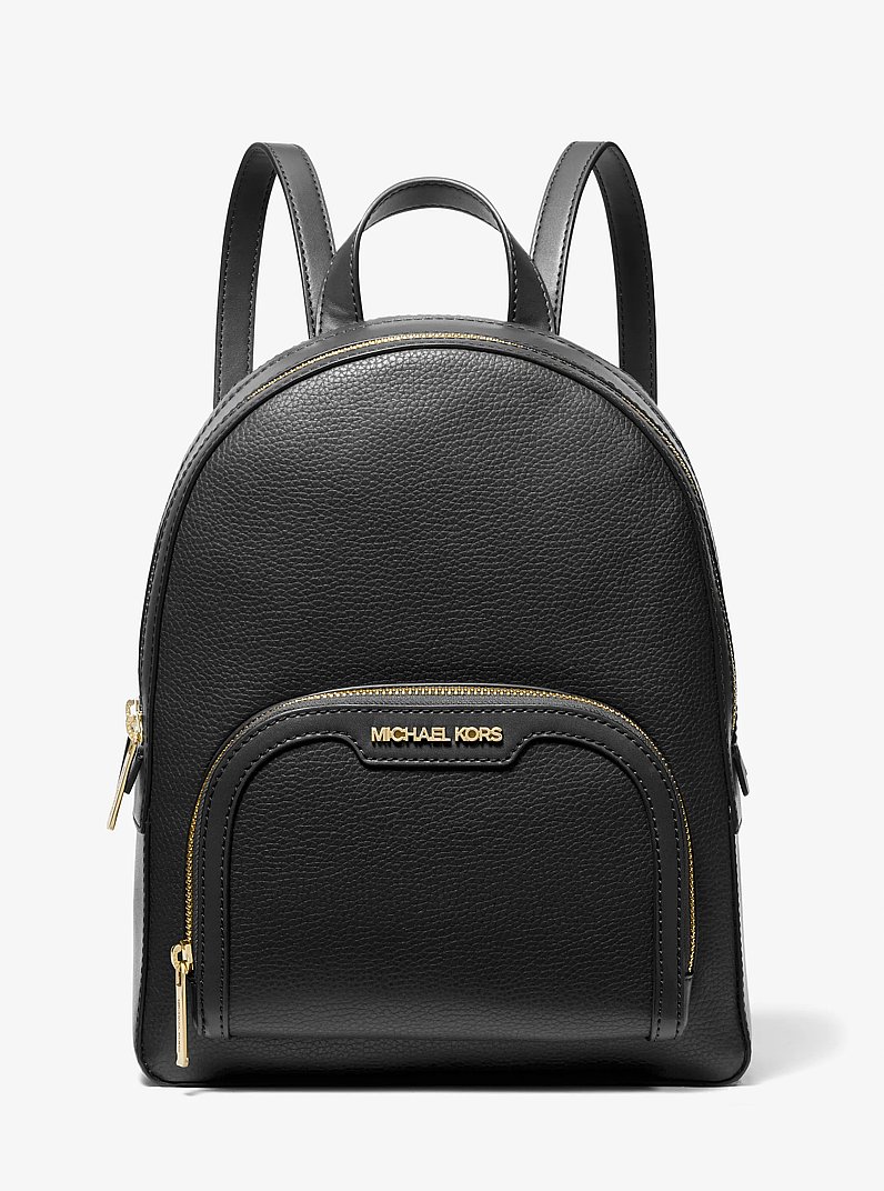 Mochila Jaycee mediana de piel granulada in NEGRO | Michael Kors