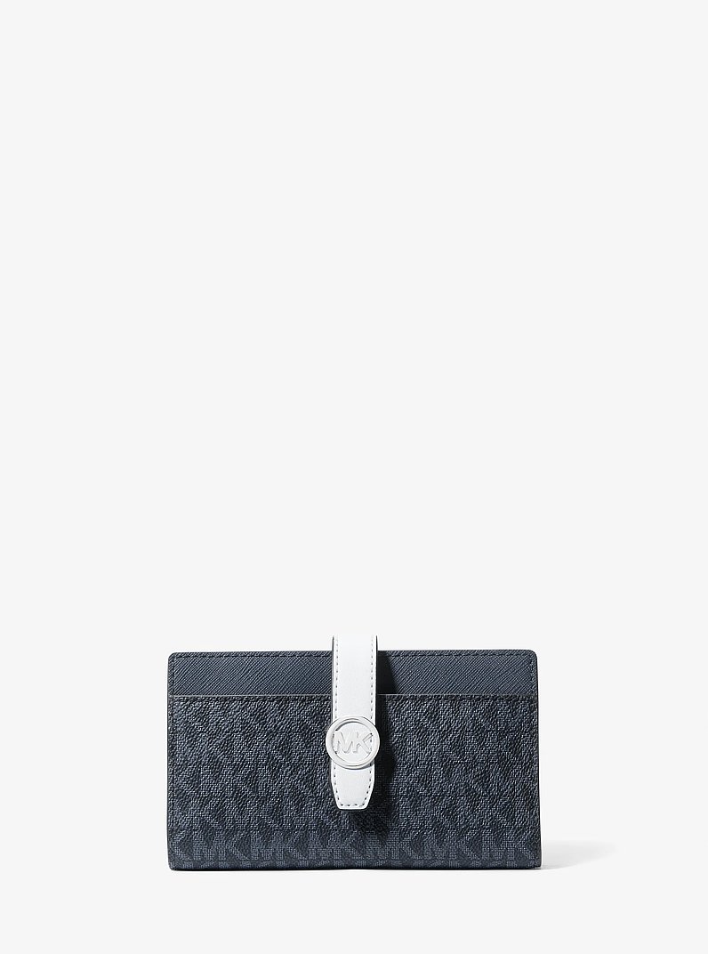 Portefeuille Greenwich de taille moyenne &agrave; logo Signature in ADMIRL MULTI | Michael Kors