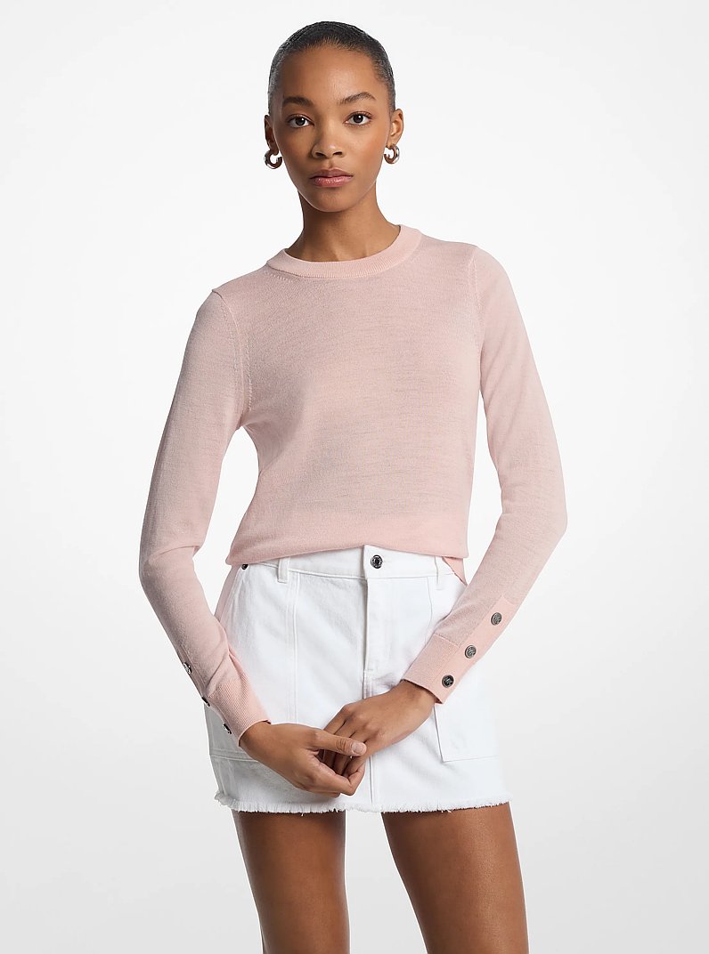 Sweater aus Merinowolle in ROSE WATER | Michael Kors