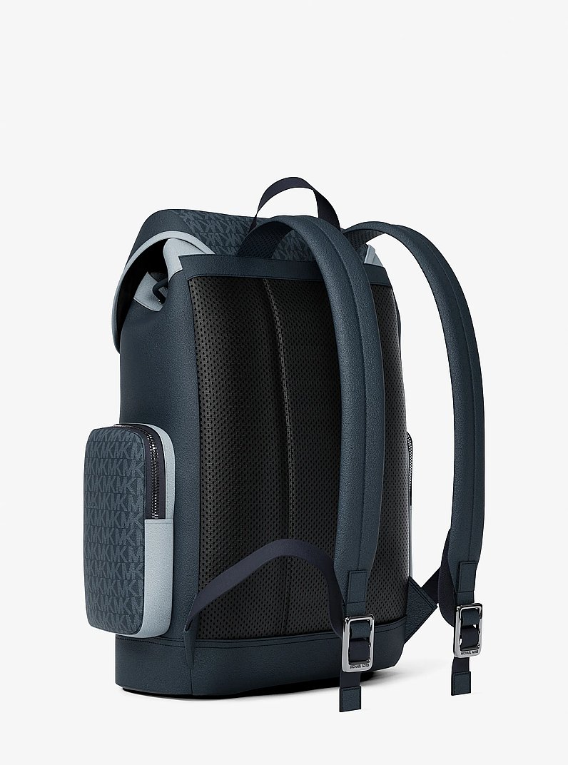 Cooper Medium Signature Logo City Backpack in ADMIRL MULTI | Michael Kors