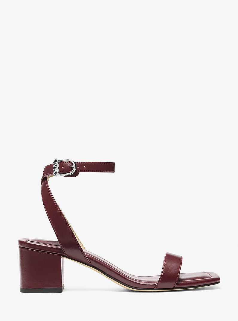 Merriam Leather Sandal in OXBLOOD | Michael Kors