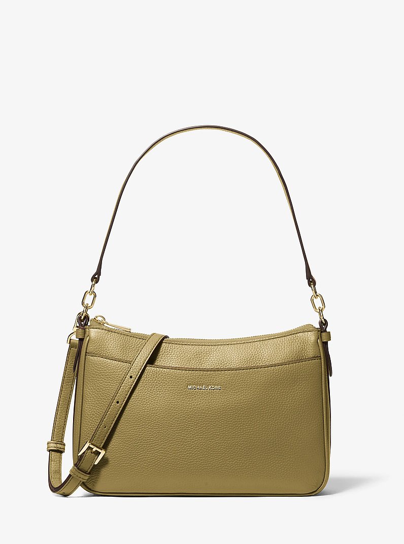 Bandolera Jet Set mediana convertible de piel granulada in PISTACHO | Michael Kors
