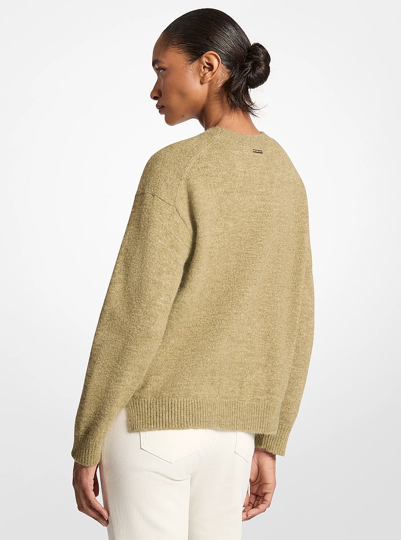 Chandail tricot&eacute; avec logo appliqu&eacute; in OREGANO | Michael Kors