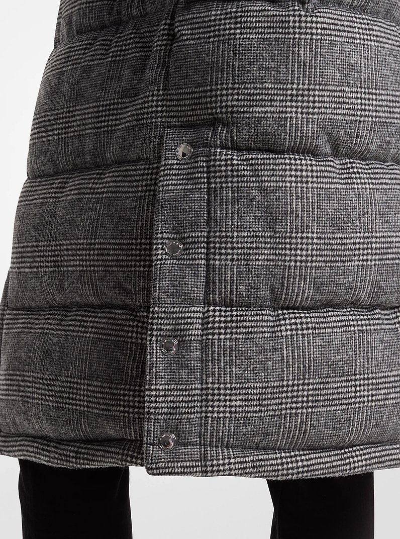 Piumino trapuntato principe di Galles in NERO | Michael Kors