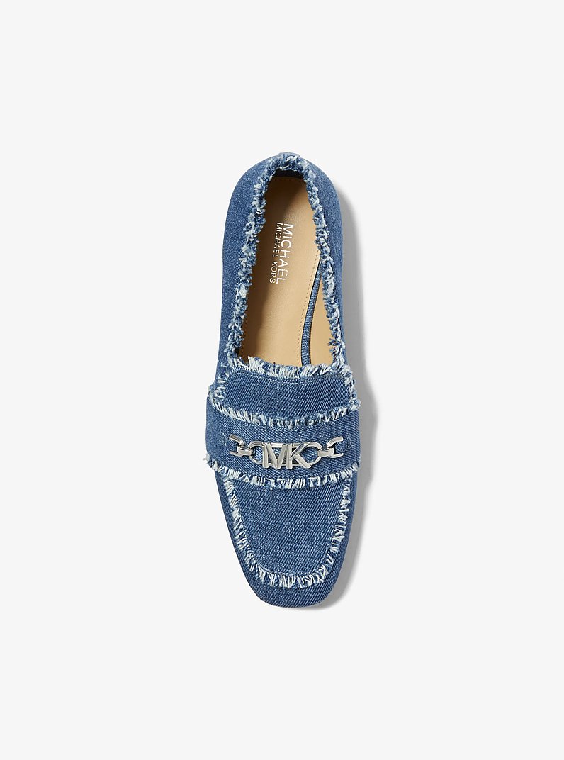 Tiffanie Frayed Denim Loafer in DENIM | Michael Kors