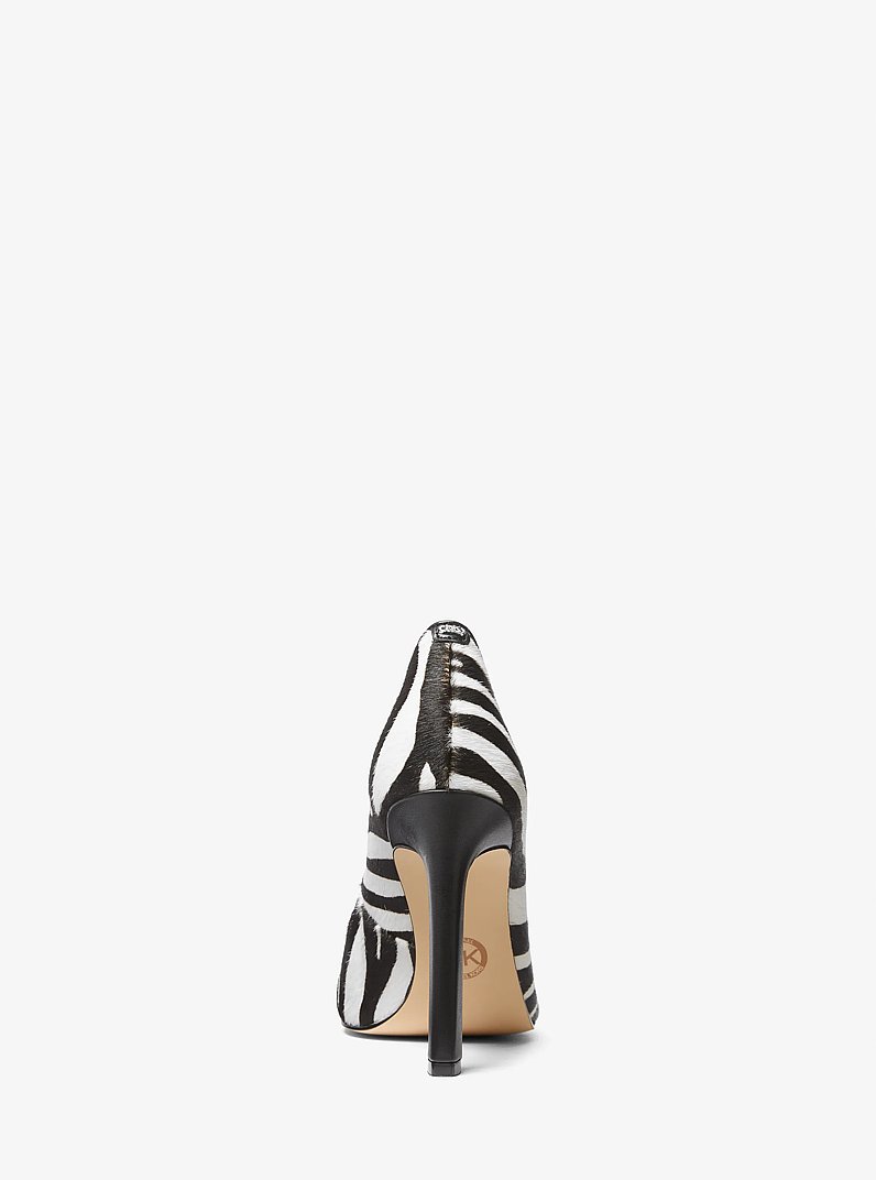 Amara Zebra Print Calf Hair Pump in BLACK COMBO | Michael Kors