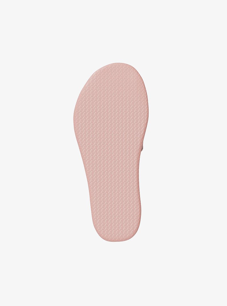 Palmer Signature Logo Slide Sandal in POWDER BLUSH | Michael Kors
