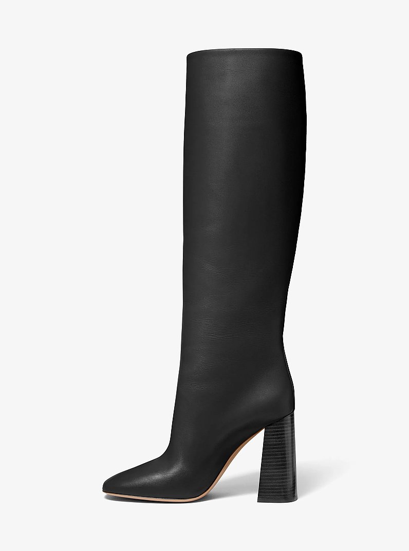 Arianna Leather City Boot in BLACK | Michael Kors