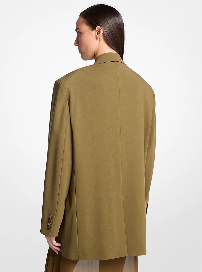 Blazer Ryan de lana el&aacute;stica in VERDE HINOJO | Michael Kors